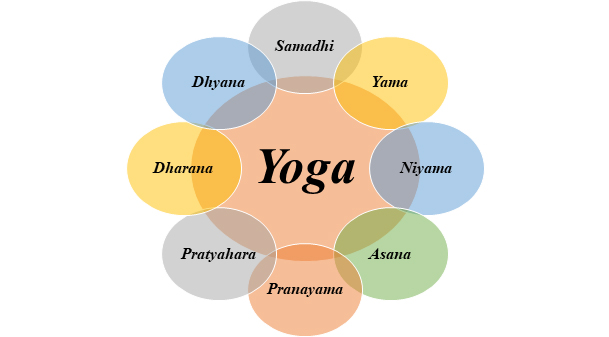 Fig 01: Eight steps of yoga practice